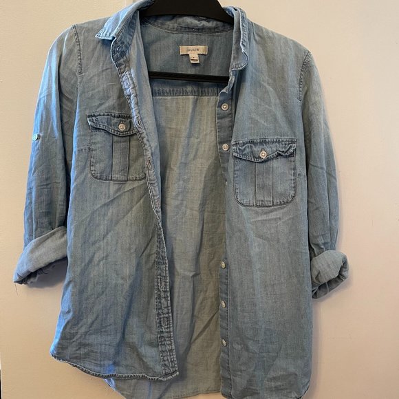 J Crew Denim Button-Up - Picture 2 of 3